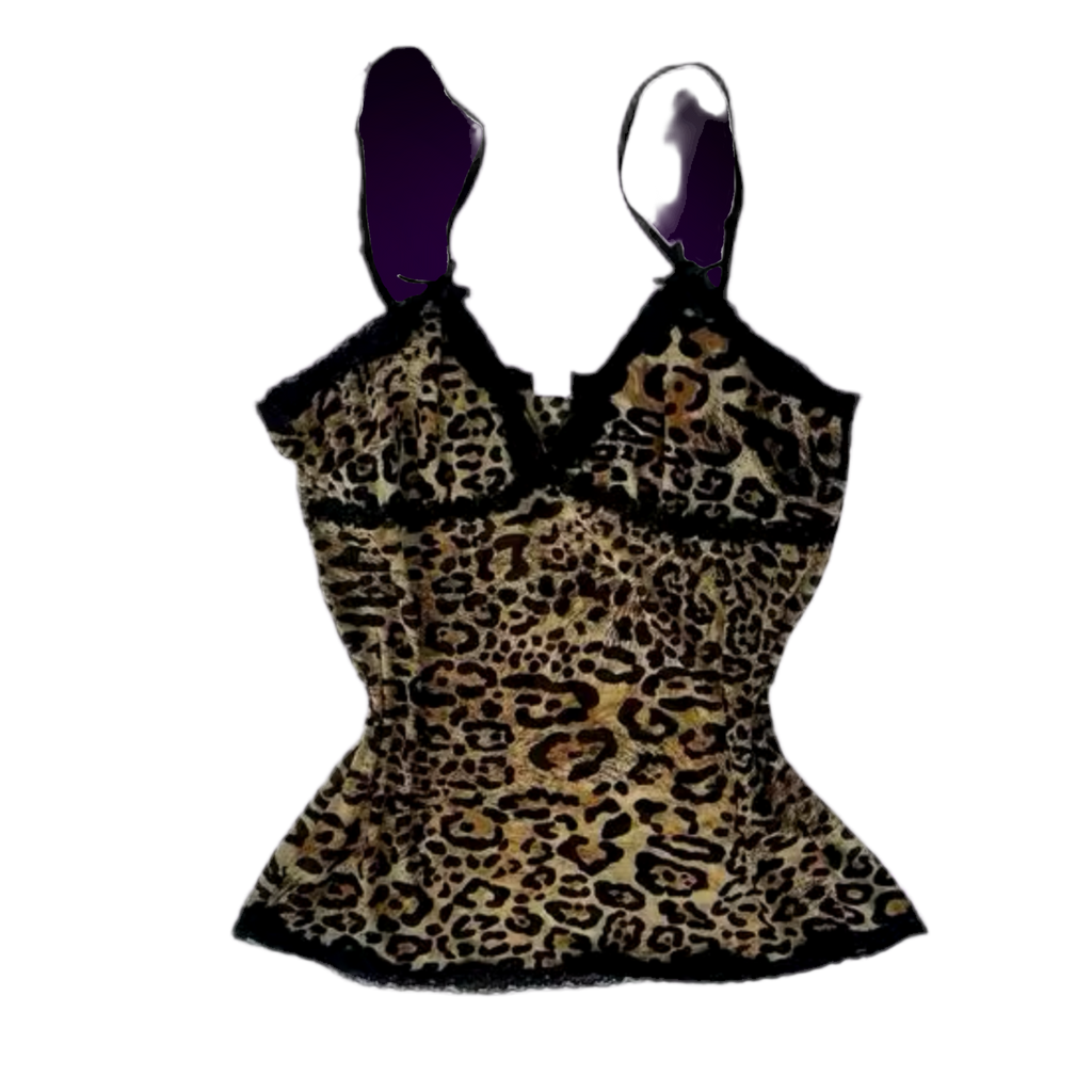 CHEETAH LACE TOP