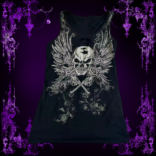 RIPPED SKULL X WINGS TOP