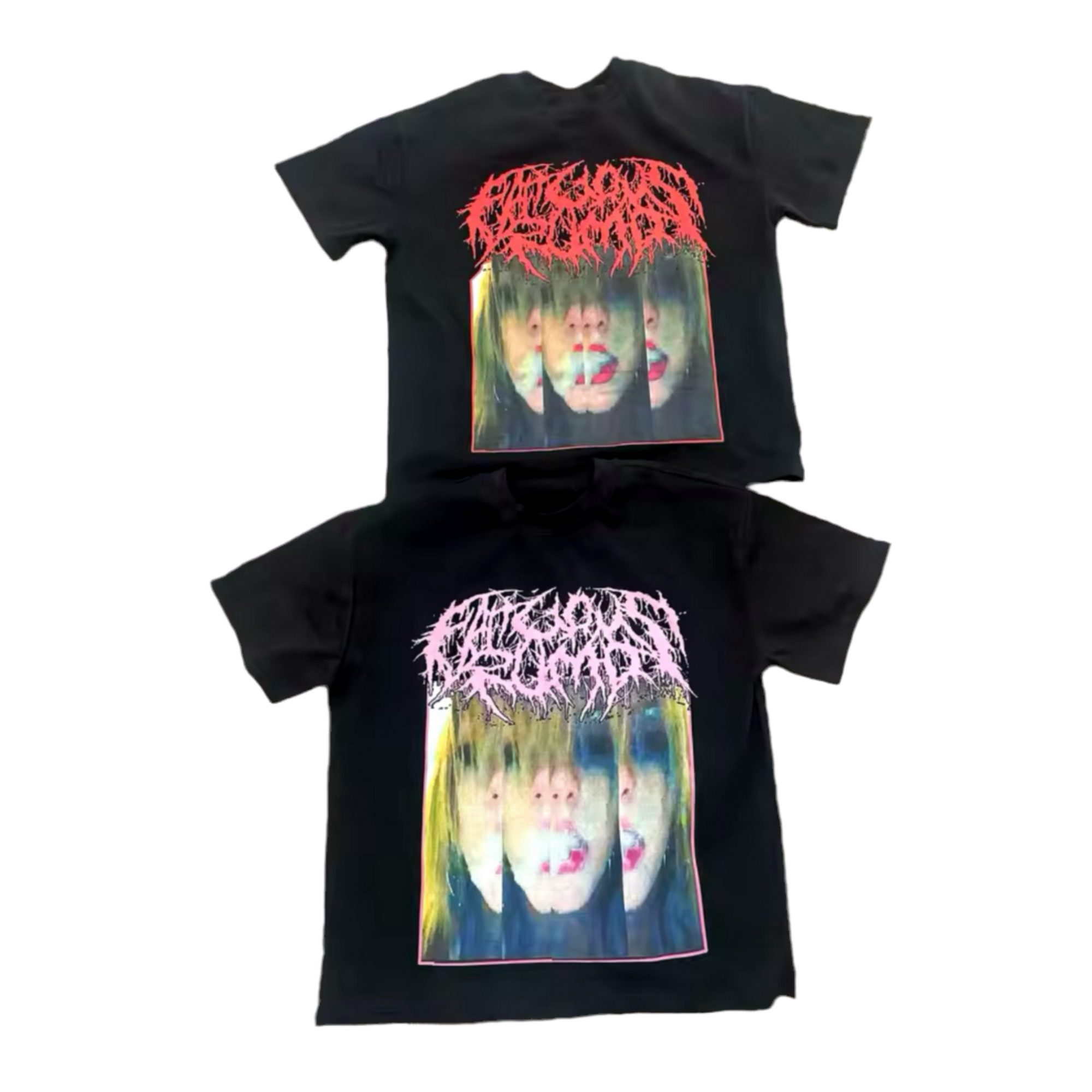 SMOKER GIRL TEE (Red/Pink)