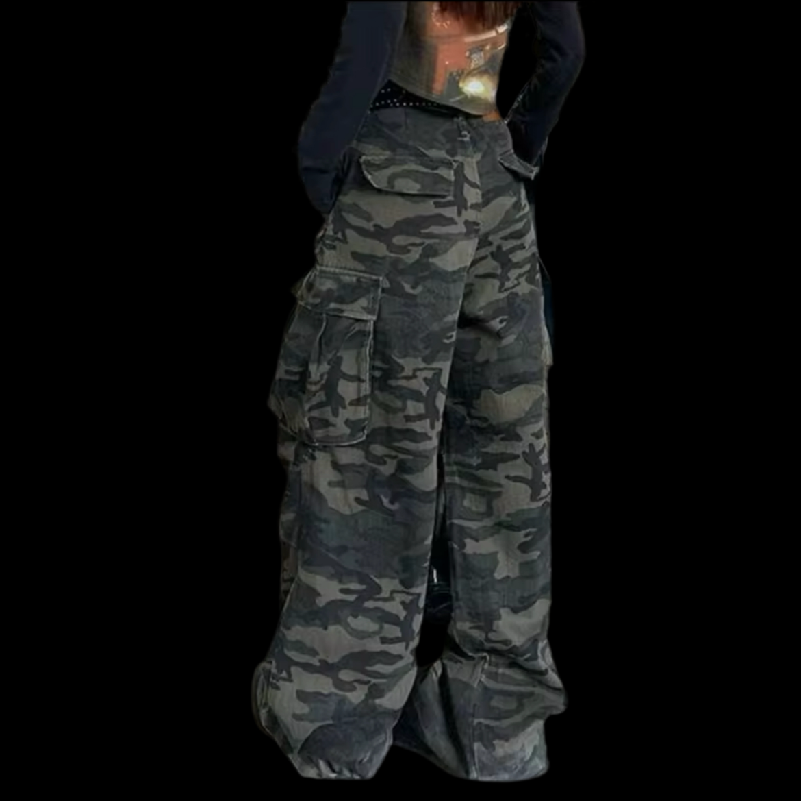 MILITARY CAMO CARGO JEANS