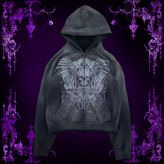 SKULL X WINGS ZIP UP