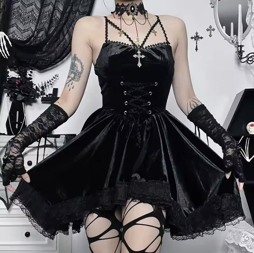 SILK CORSET LACE DRESS