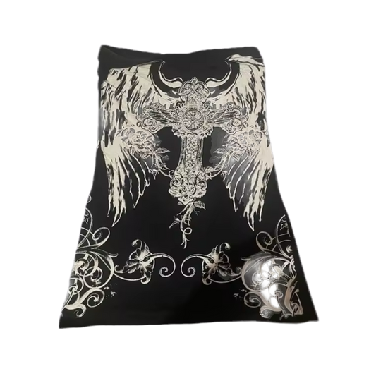 GRAPHIC CROSS X WINGS TUBE TOP