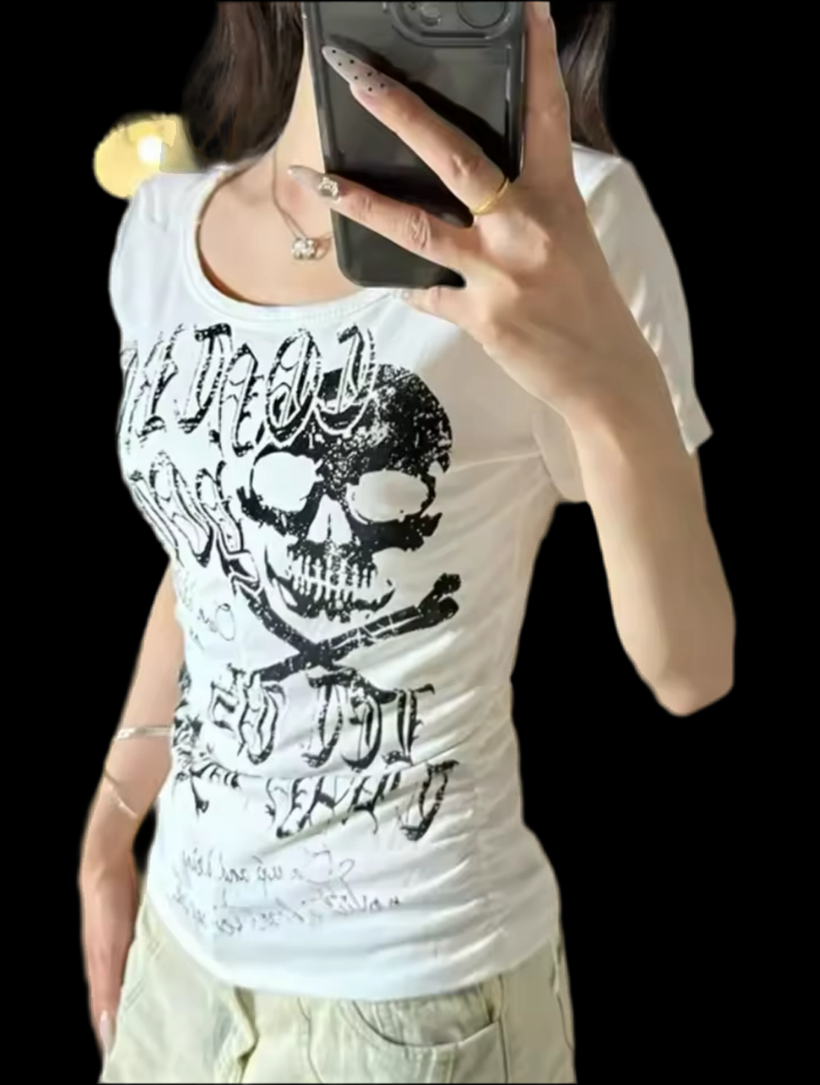 WHITE SKULL TOP