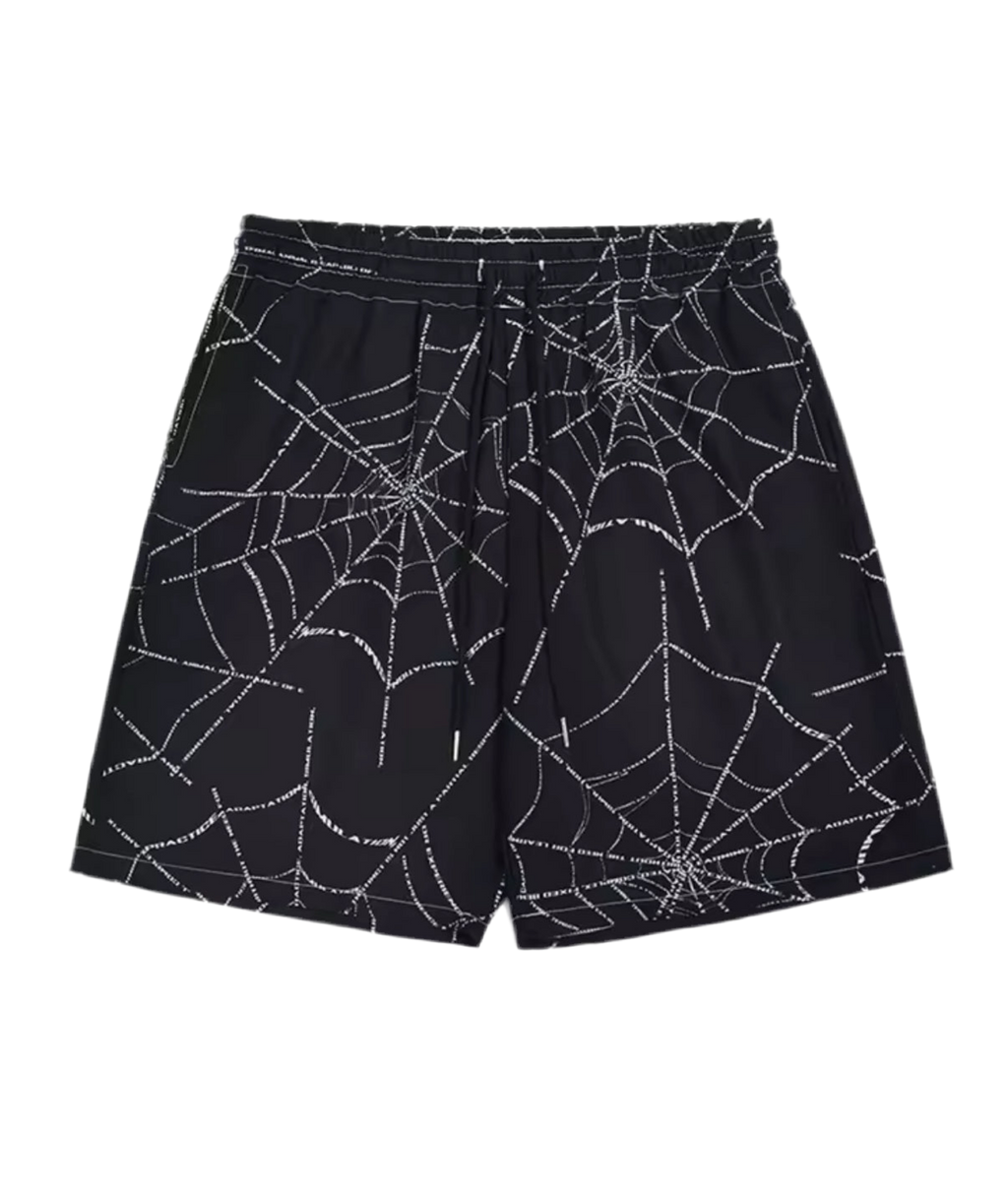 SPIDERWEB SWIM SORTS (WHITE/RED)
