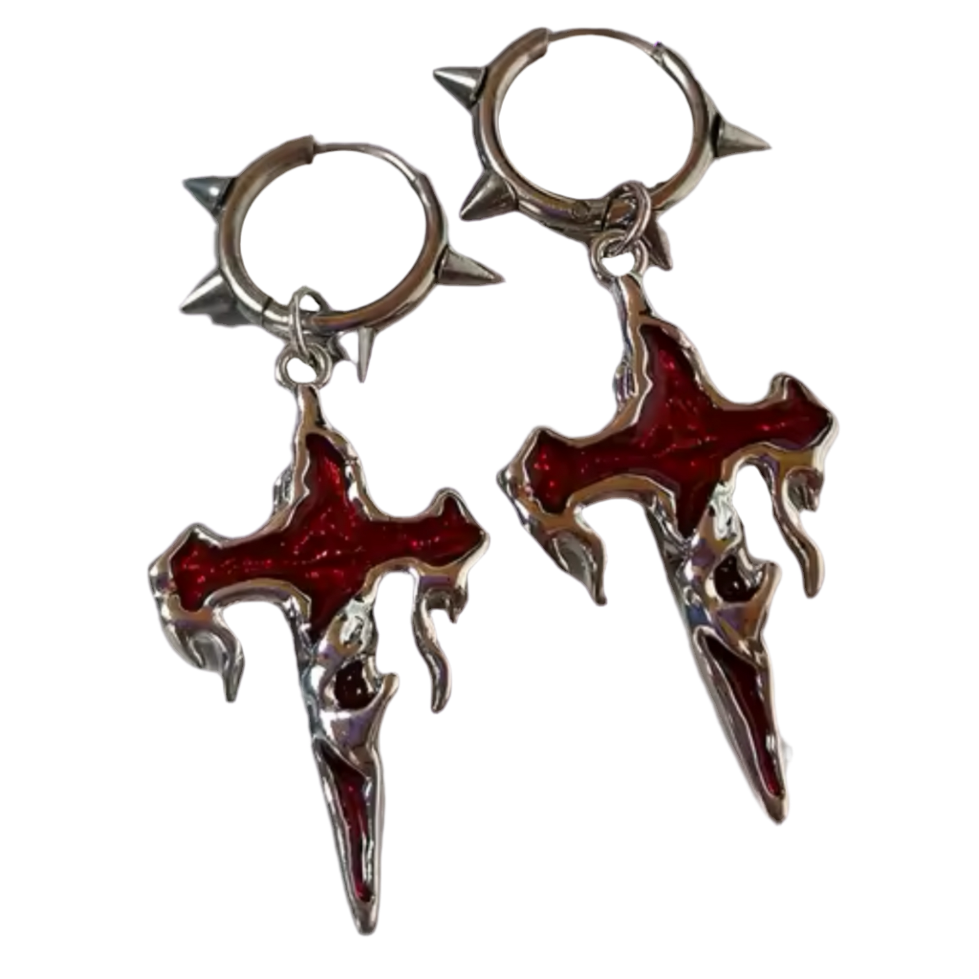 BLOOD CROSS EARINGS