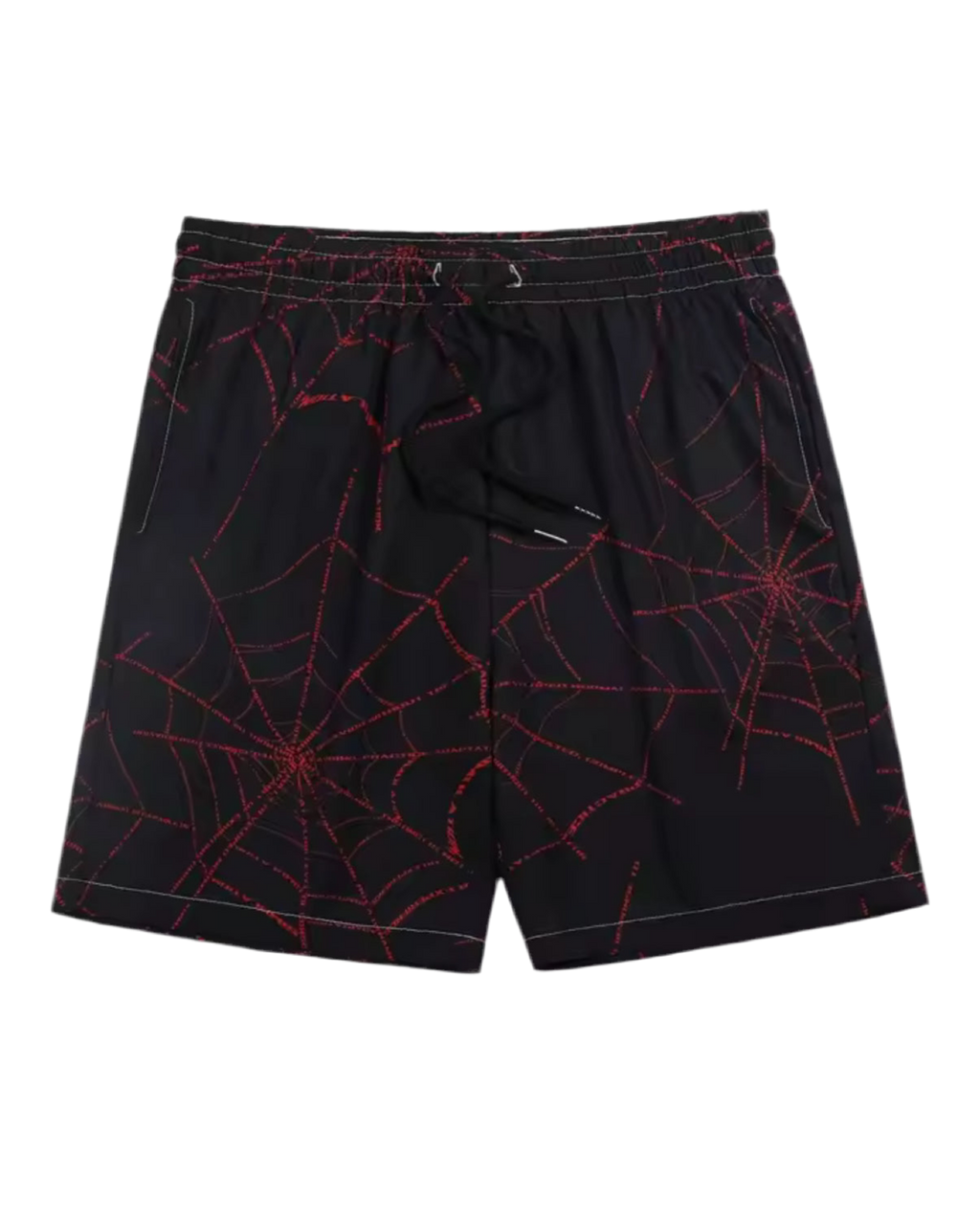 SPIDERWEB SWIM SORTS (WHITE/RED)