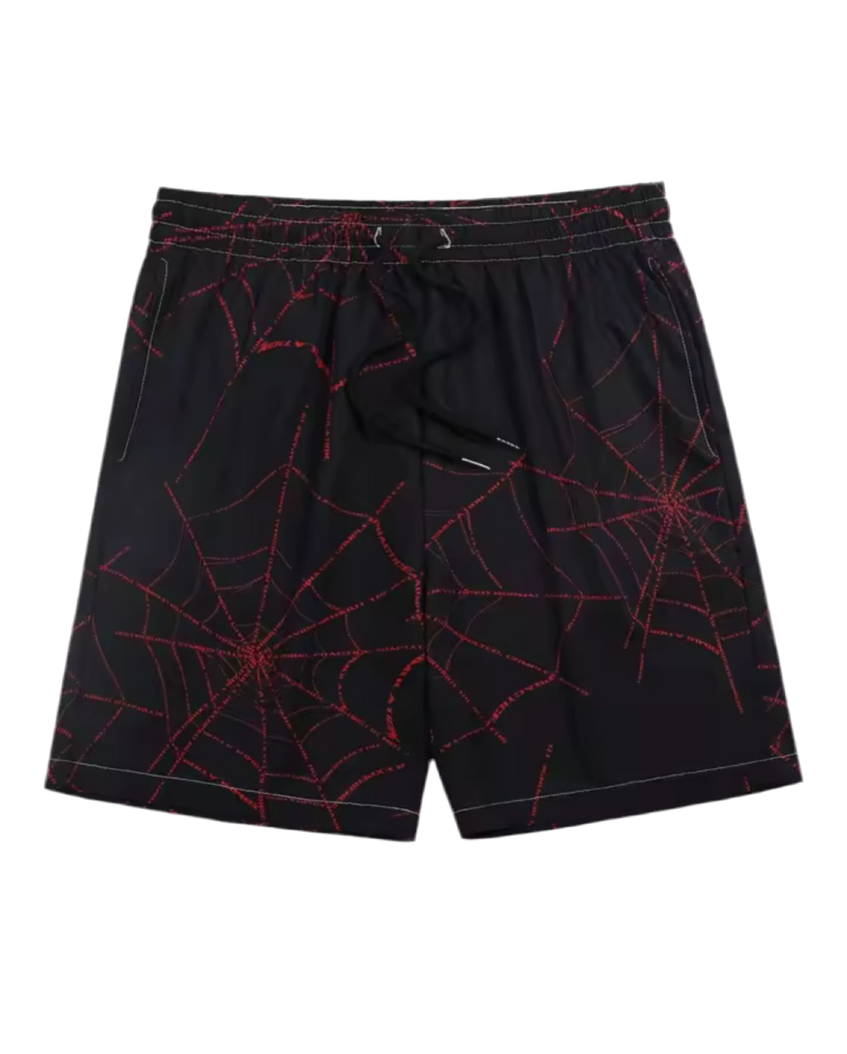SPIDERWEB SWIM SORTS (WHITE/RED)