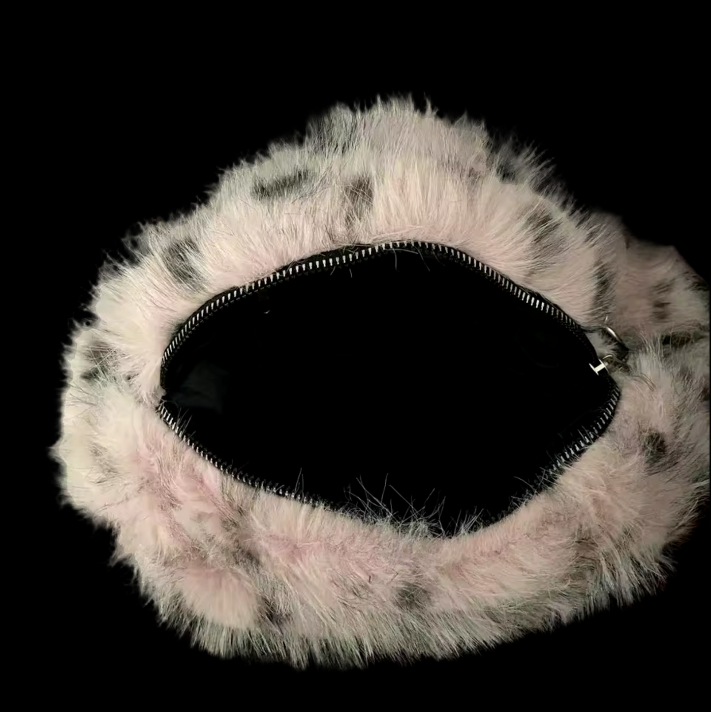 LEOPARD FLUFF SKULL BAG