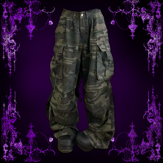 MILITARY CAMO CARGO JEANS