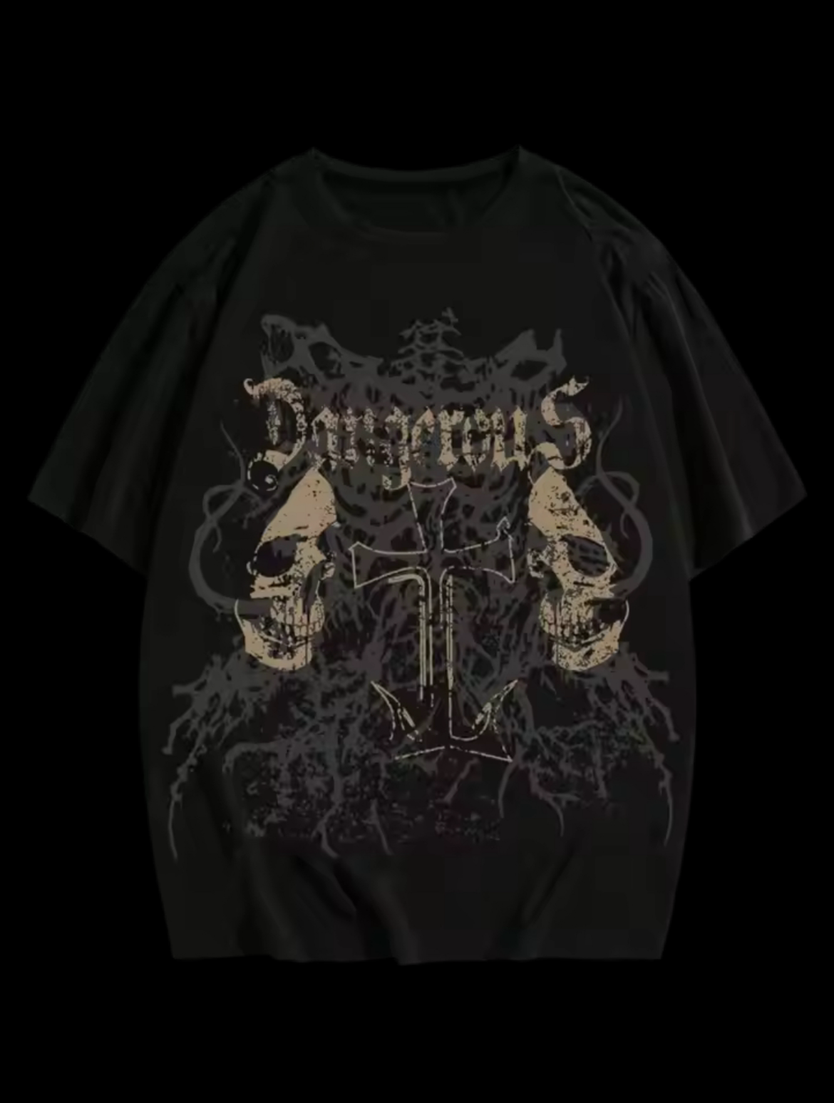 DANGEROUS KULL TEE (Red/Black/Gray)