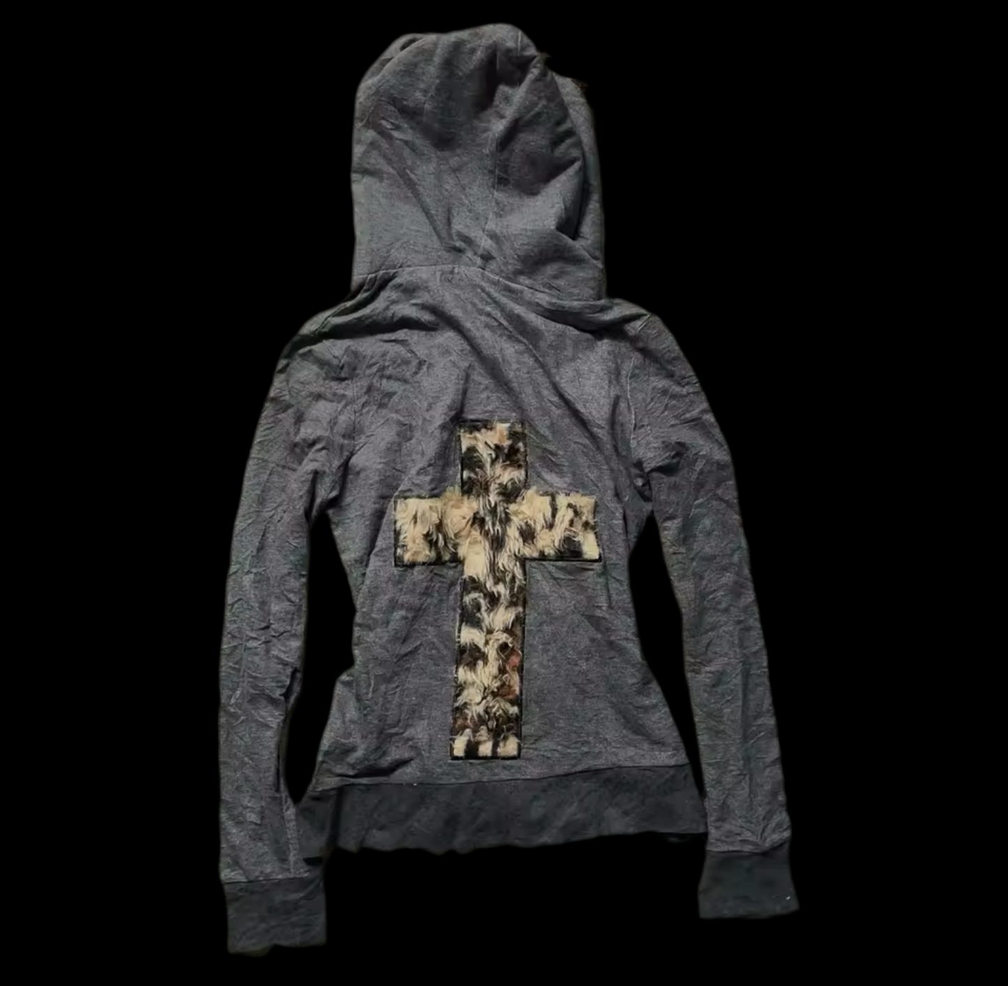 FURRY CHEETAH HOOD ZIP UP