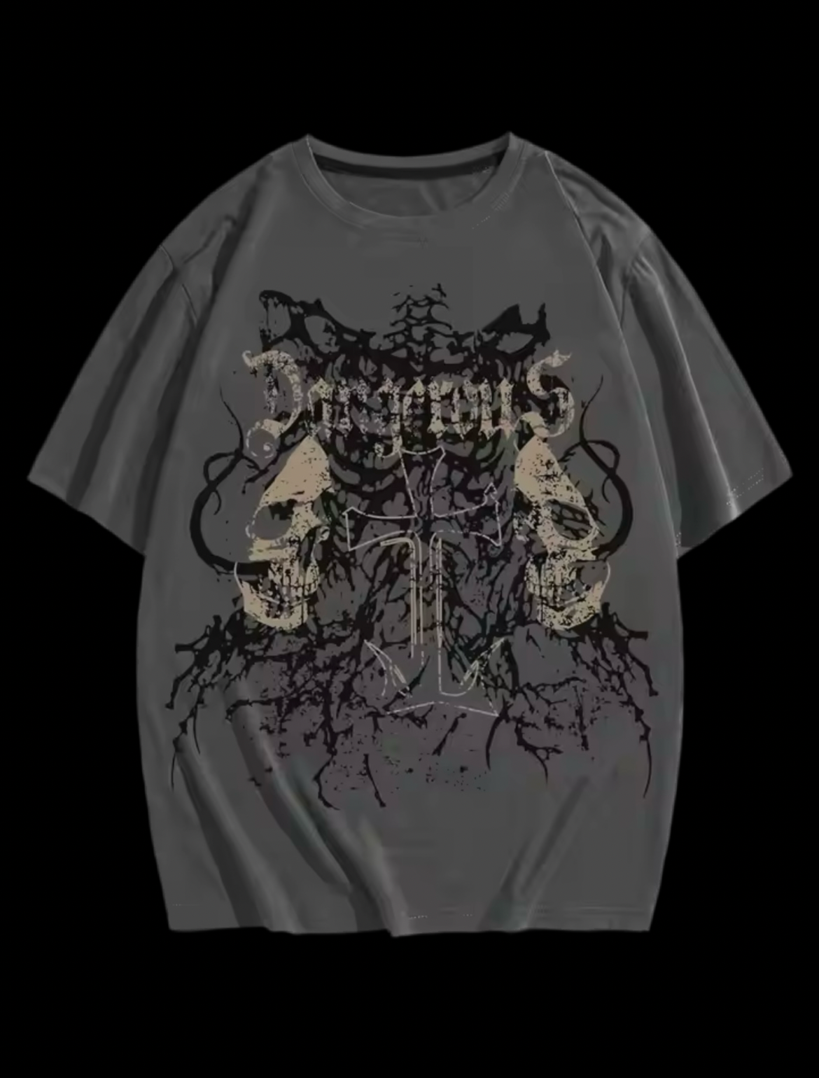 DANGEROUS KULL TEE (Red/Black/Gray)