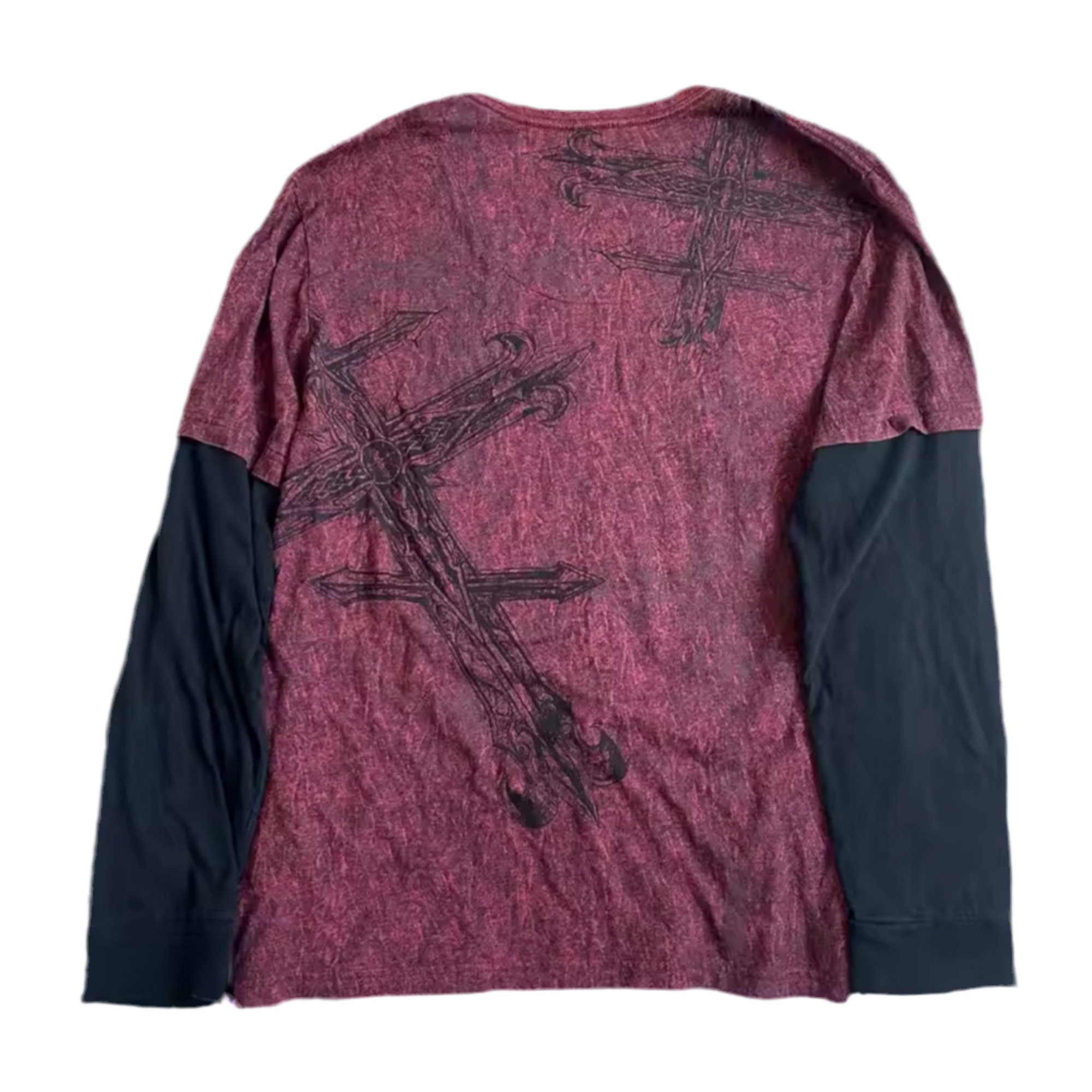 BLACKnRED CROSS LONGSLEEVE TEE