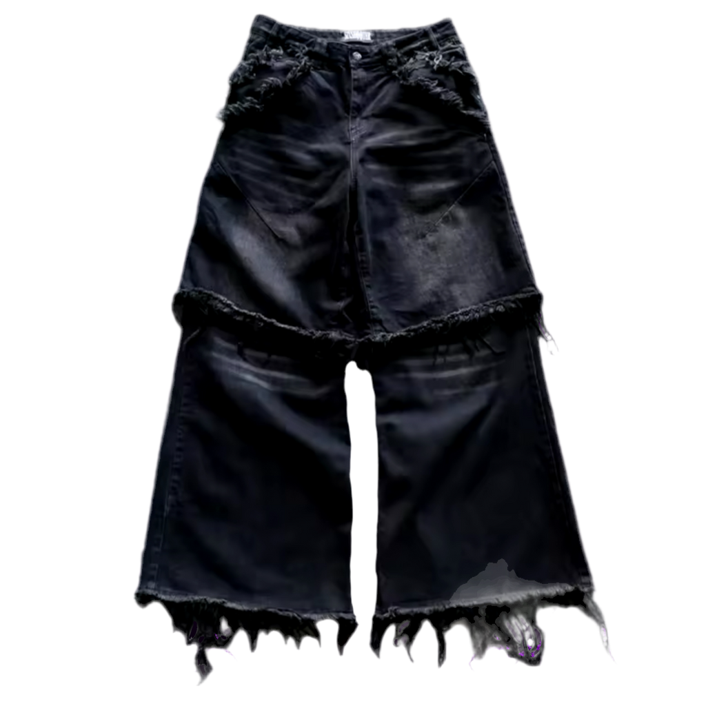 DISTRESSED SHORTS X JEANS DENIM