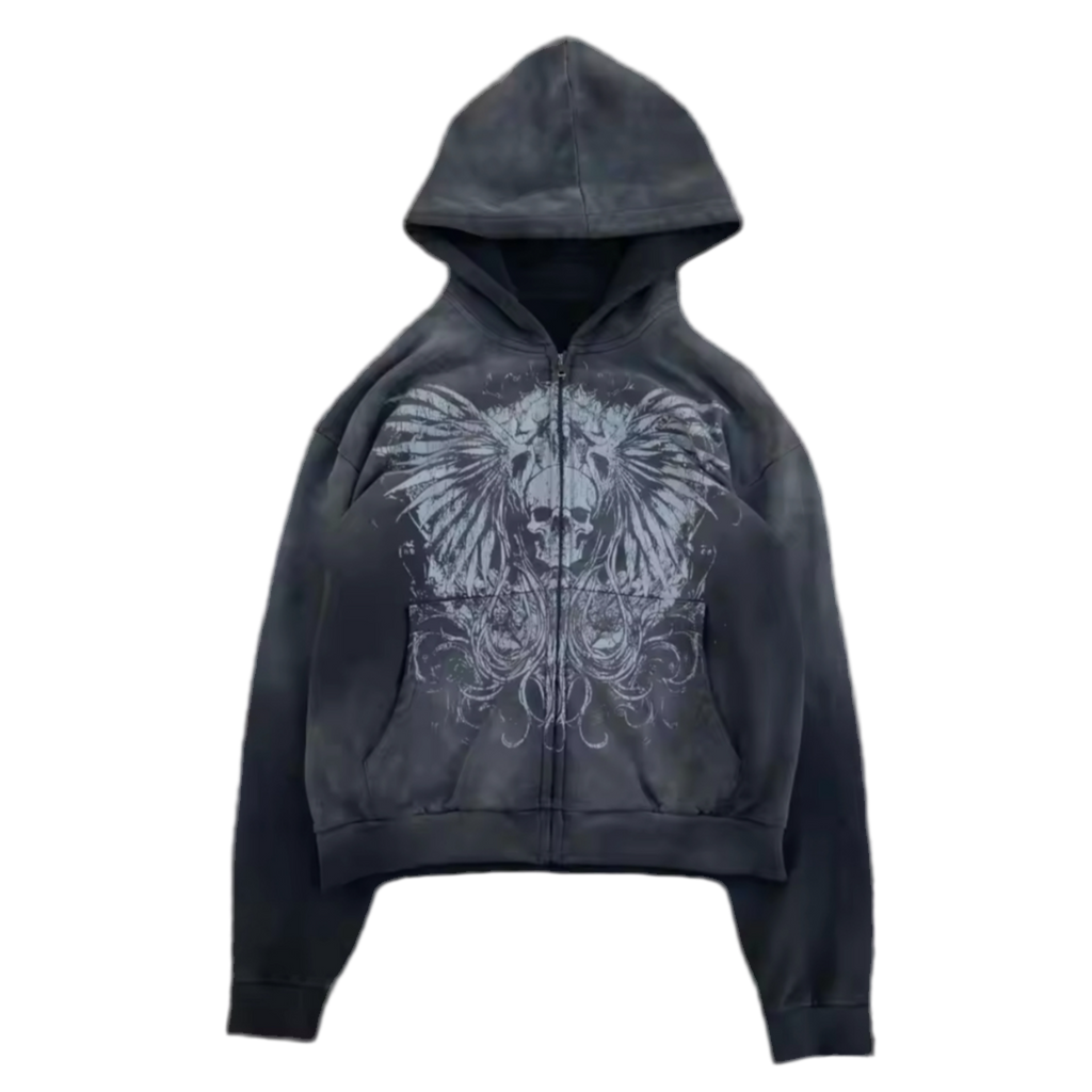 SKULL X WINGS ZIP UP