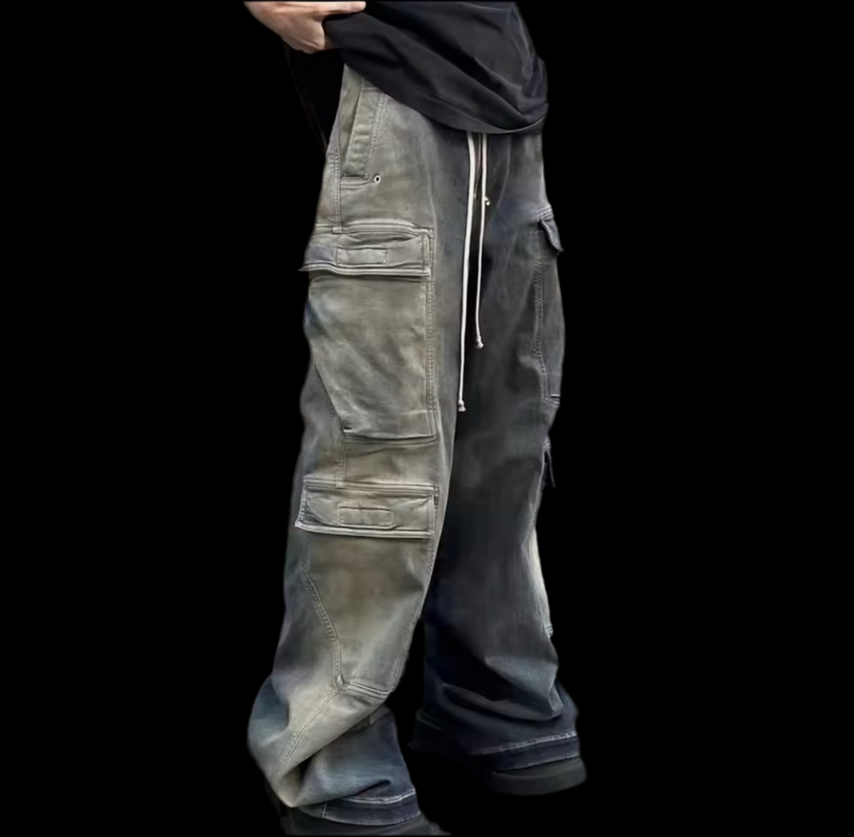 WASHED STRINGS DENIM