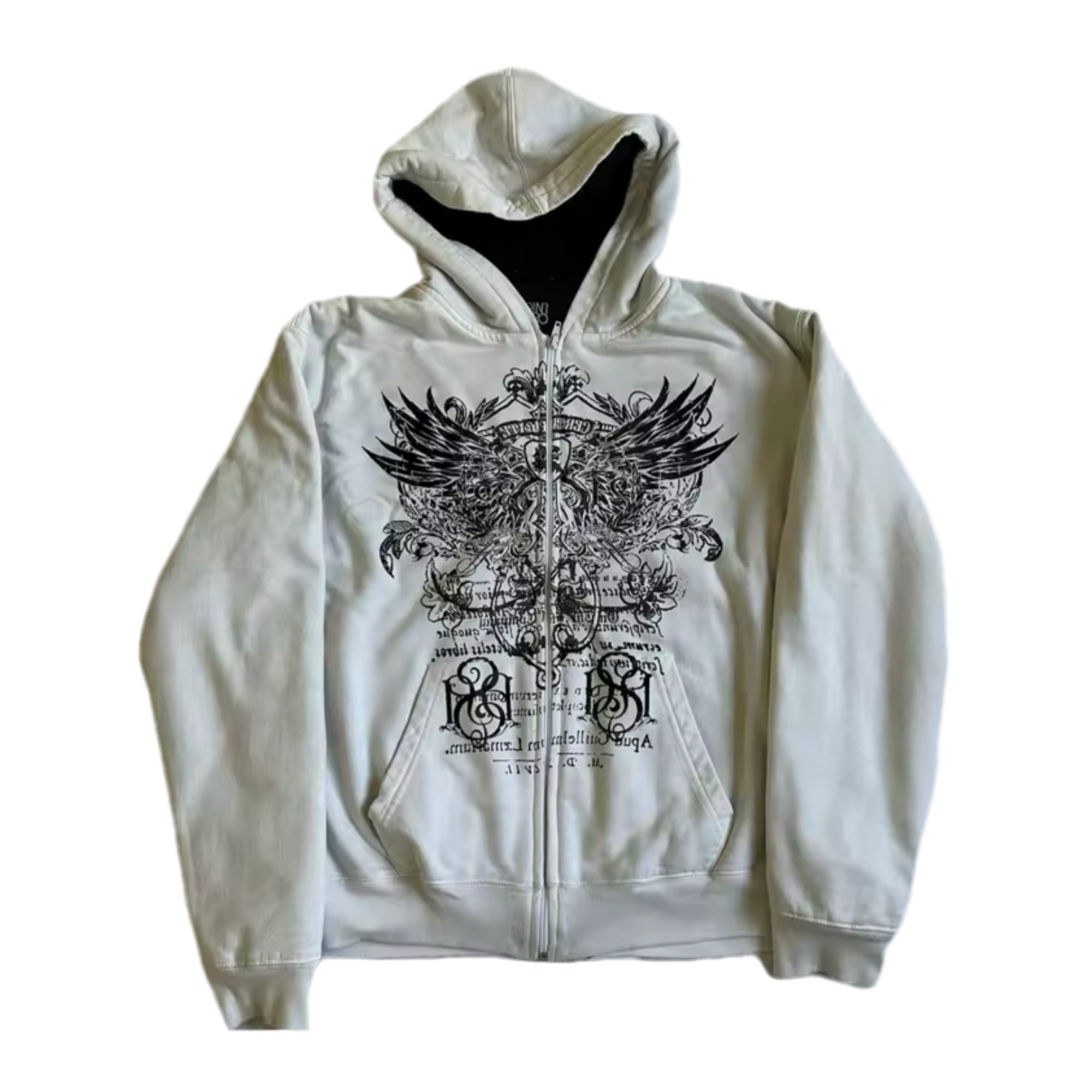 WHITE WINGS GRAPHIC ZIP UP