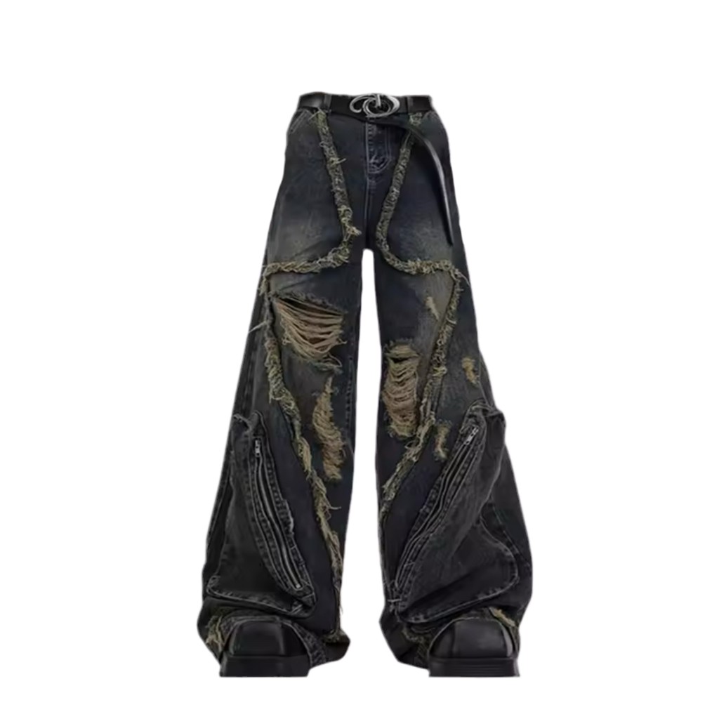 SHREDDED DENIM JEANS