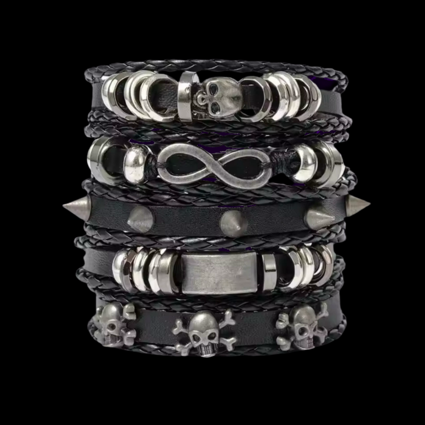 SKULL X SPIKES BRACELETS