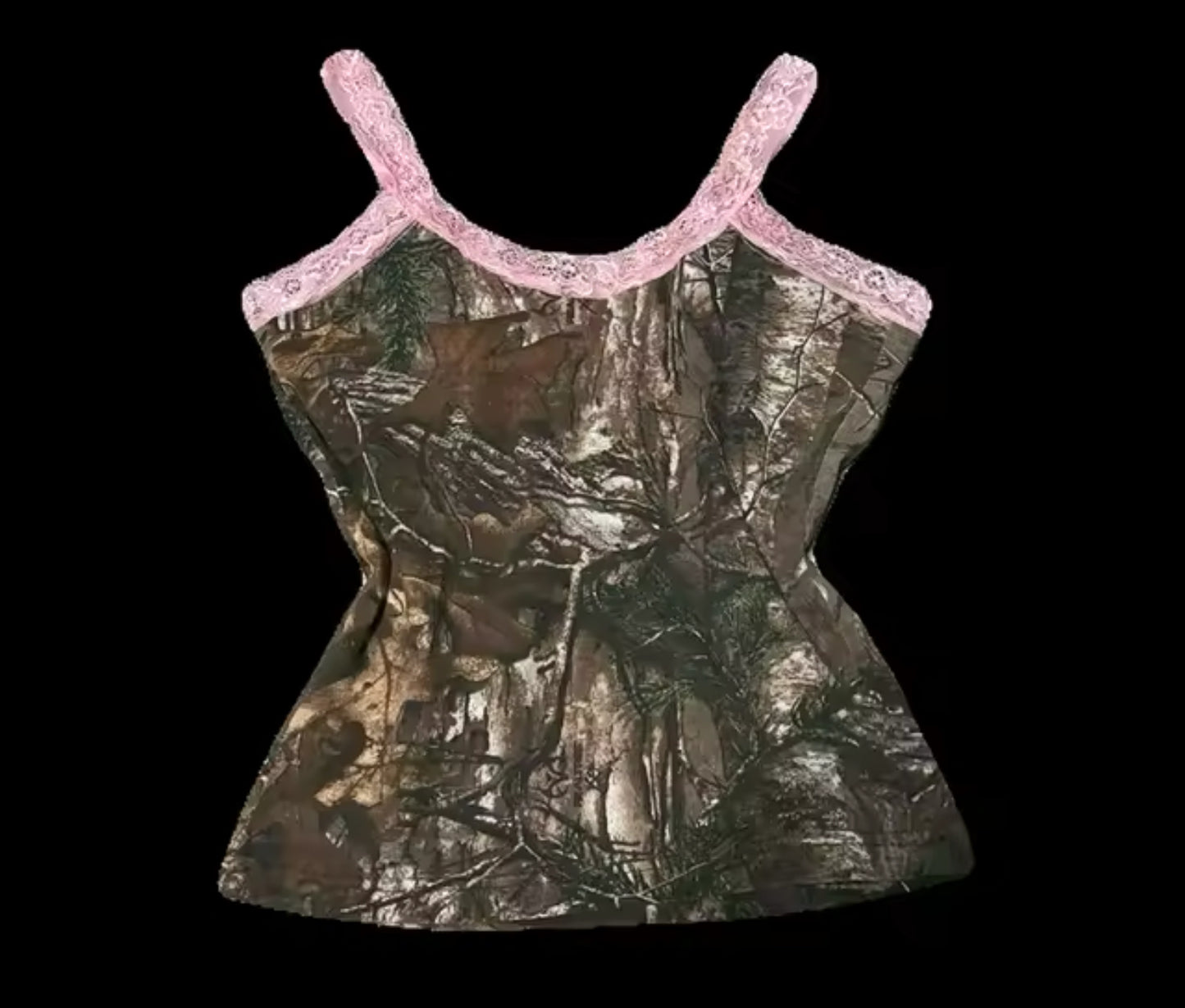 PINK LACE CAMO TOP