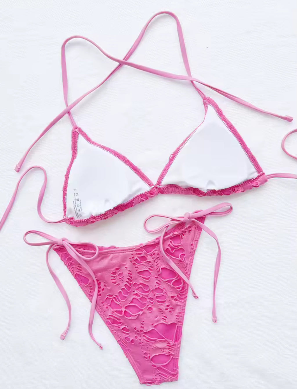 DISTRESSED BIKINI (BLACK/PINK)