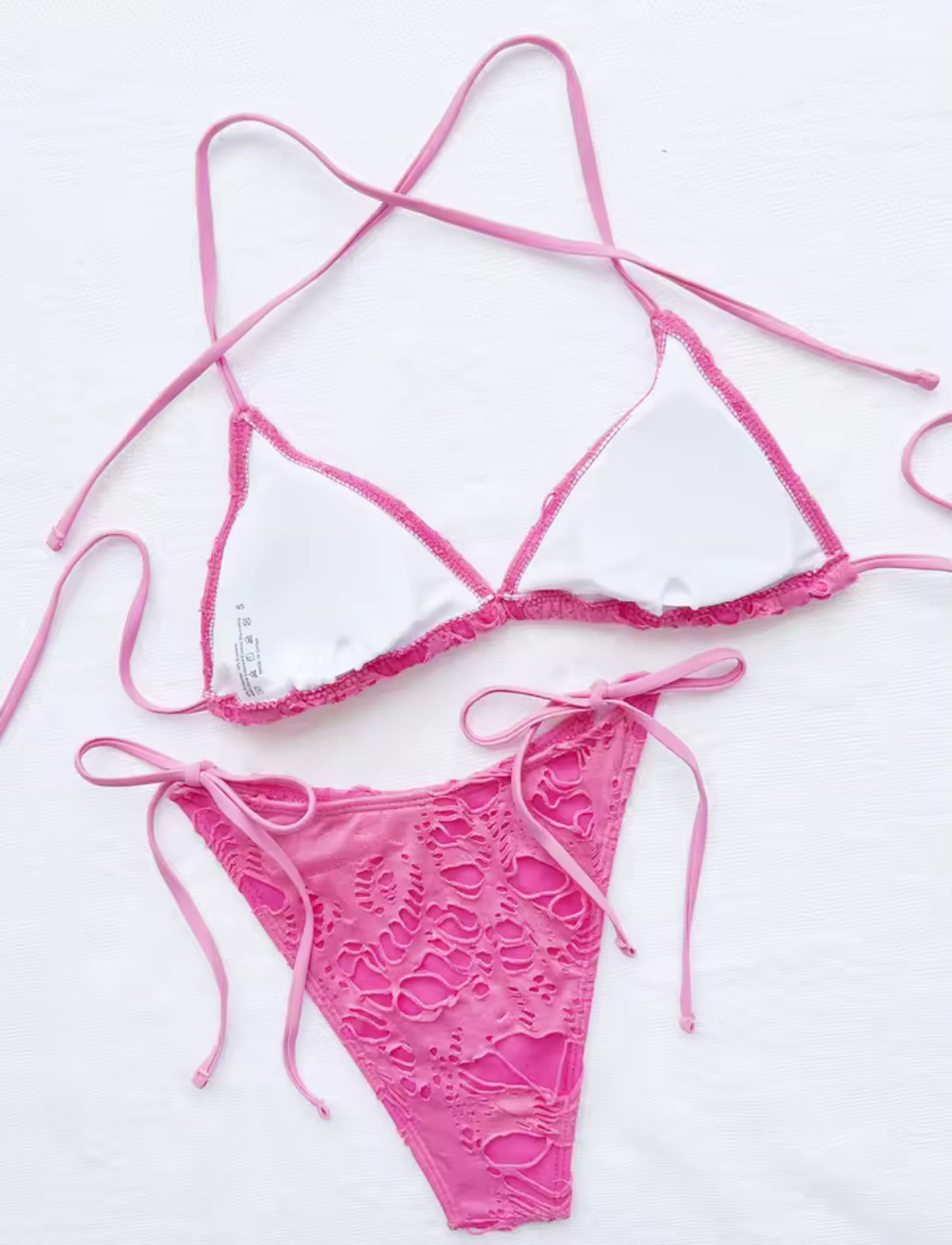 DISTRESSED BIKINI (BLACK/PINK)