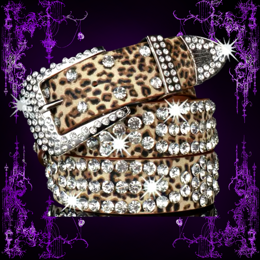 LEOPARD BLING BELT