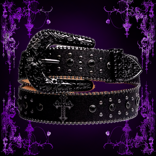 RHINESTONE CROSS BELT