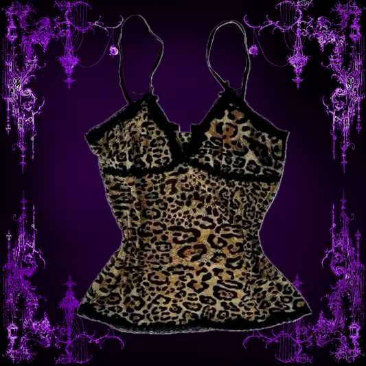 CHEETAH LACE TOP