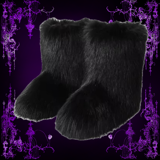 FLUFFY WINTER RACCOON BOOTS (3 colours)