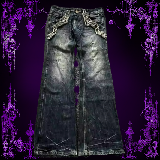 DISTRESSED FRANSFORM CHAIN DENIM