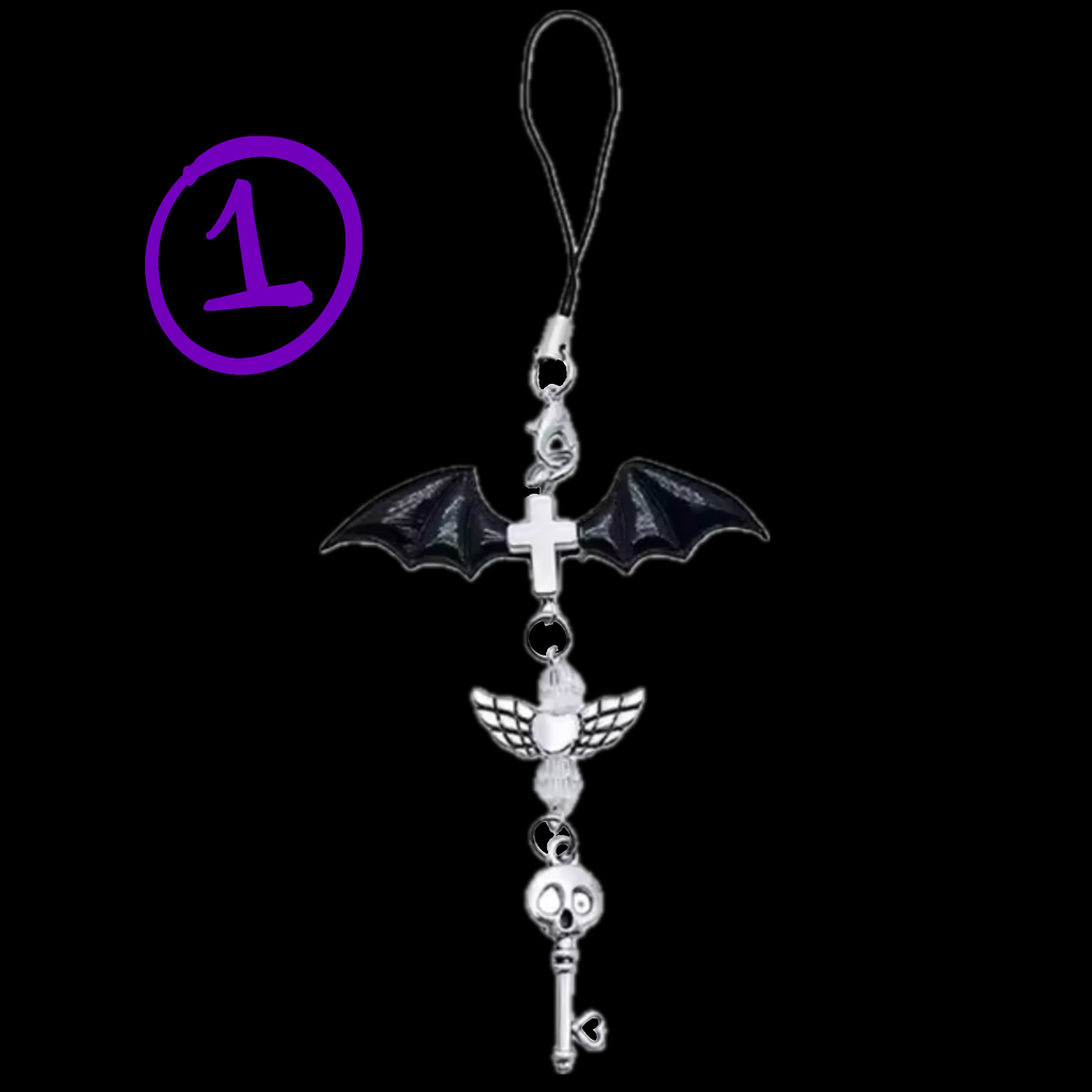 BAT/BOW/HEART KEYCHAINS