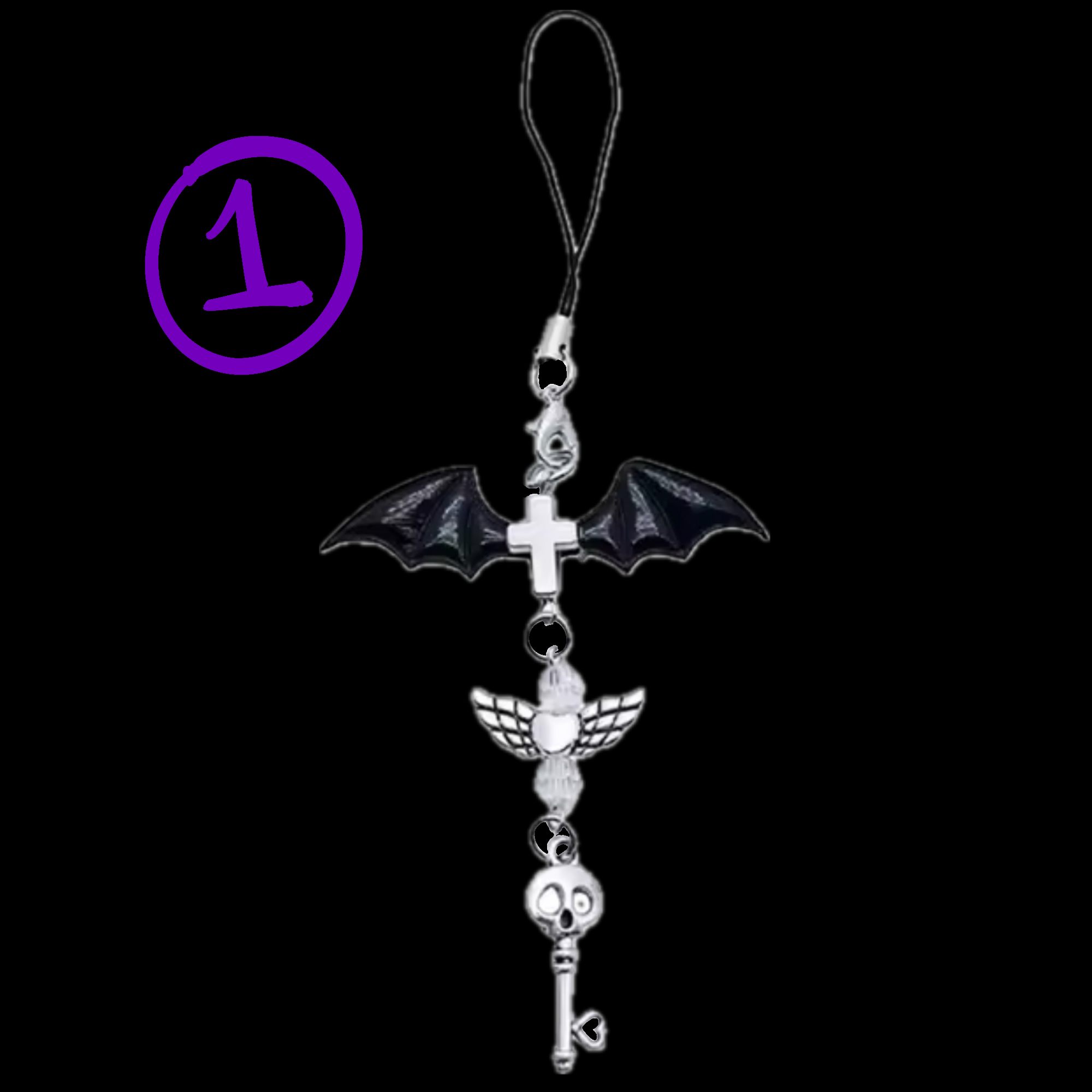 BAT/BOW/HEART KEYCHAINS