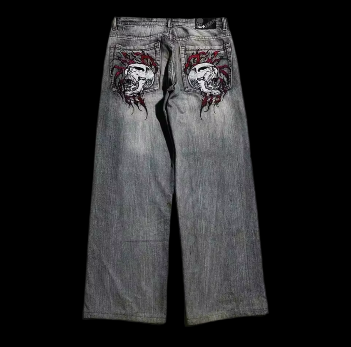 FIRE SKULL JEANS