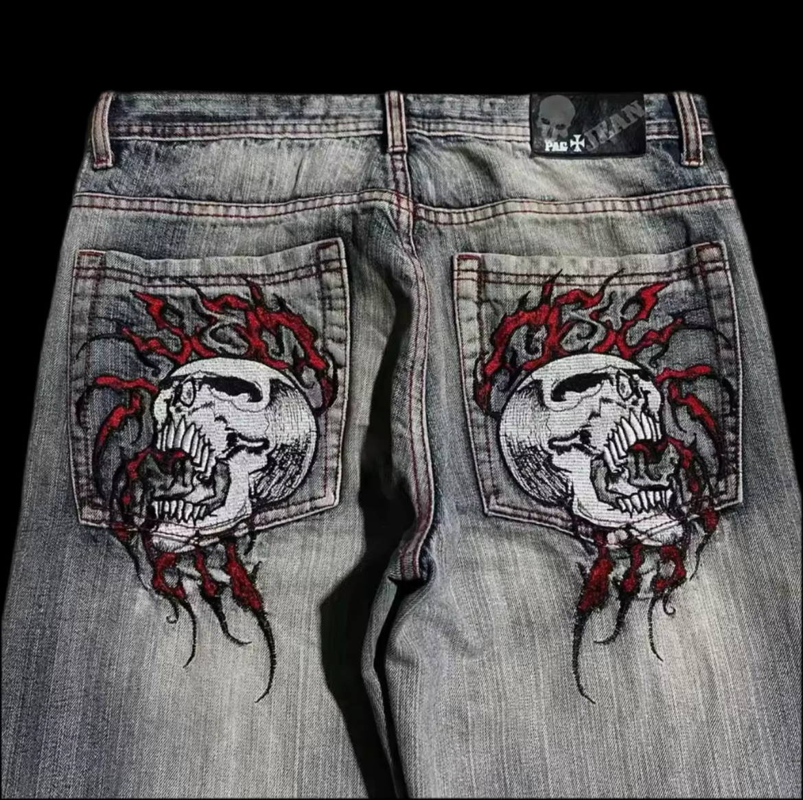 FIRE SKULL JEANS